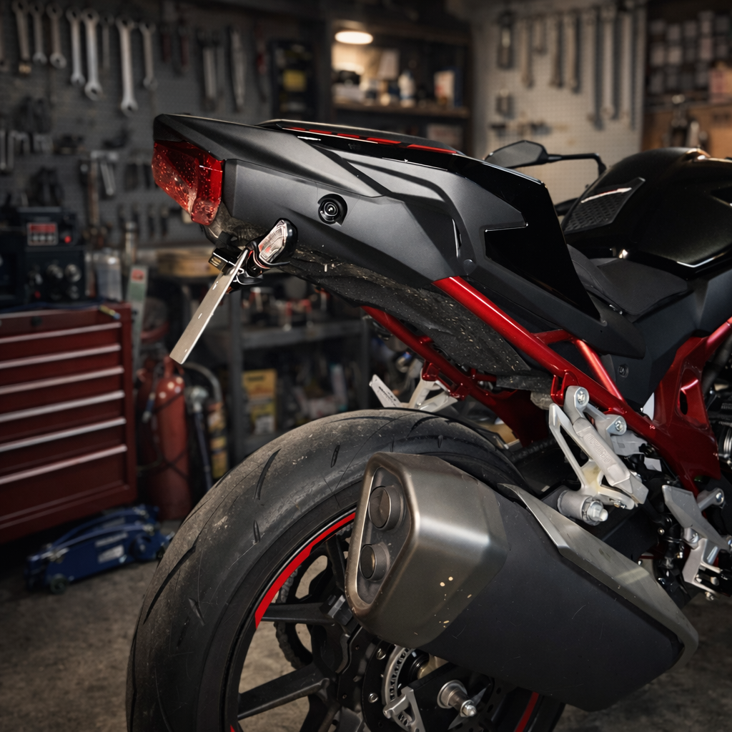 Pack support de plaque courte Plug & Play + Clignotant LED pour Honda Hornet 750