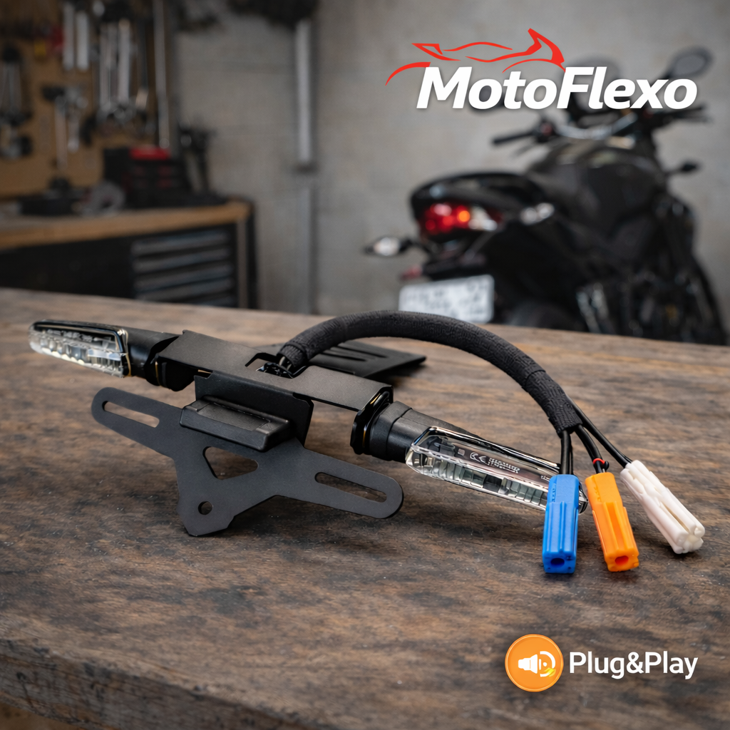 Pack support de plaque courte Plug & Play + Clignotant LED pour Honda Hornet 750